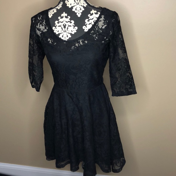 Material Girl Dresses & Skirts - black laced dress
